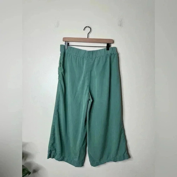Fresh Produce L Clare Lagoon Green Wide Leg Capri Crop Pants - Picture 8 of 9